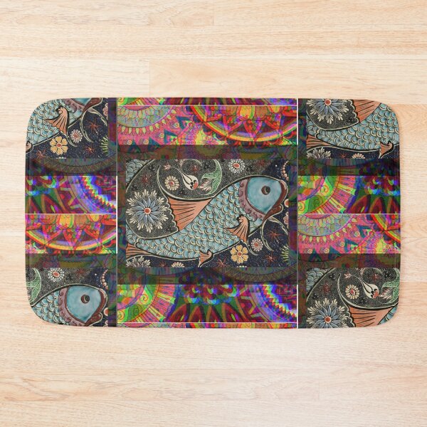 Item preview, Lovely Mosaic Goldfish Pattern Colorful Design designed and sold by EarthArtDesigns.