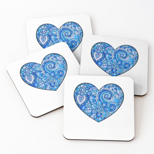 Item preview, Blue Neon Heart with Patterns designed and sold by Dven-Clothes.