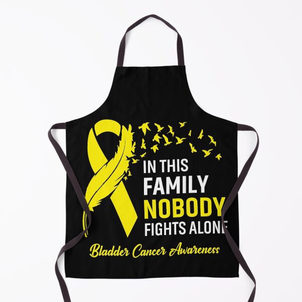 Item preview, In This Family Nobody Fights Alone Bladder Cancer Awareness Feather Ribbon designed and sold by frechettee.