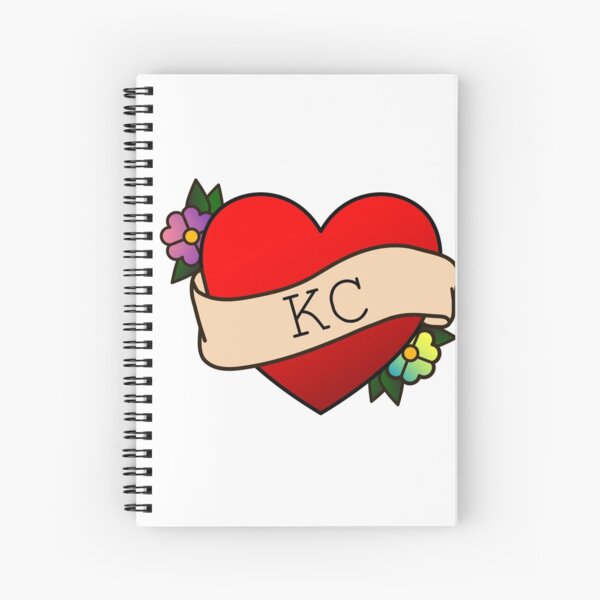 KC old school heart Spiral Notebook