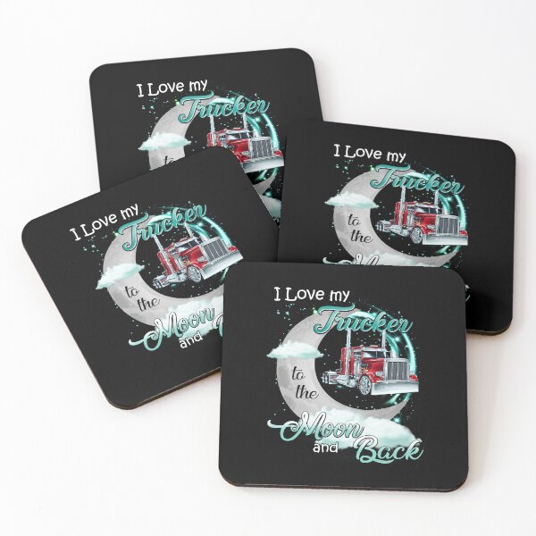 Item preview, I Love my trucker to the moon and back funny truck driver vintage lover cool designed and sold by elizabethdawnn.