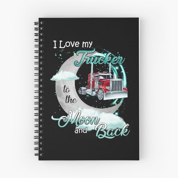 Item preview, I Love my trucker to the moon and back funny truck driver vintage lover cool designed and sold by elizabethdawnn.