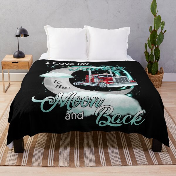 Item preview, I Love my trucker to the moon and back funny truck driver vintage lover cool designed and sold by elizabethdawnn.