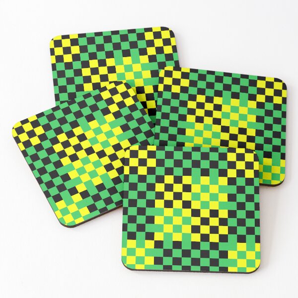 Item preview, Green Yellow and black checker board pattern designed and sold by Itzjustlife.