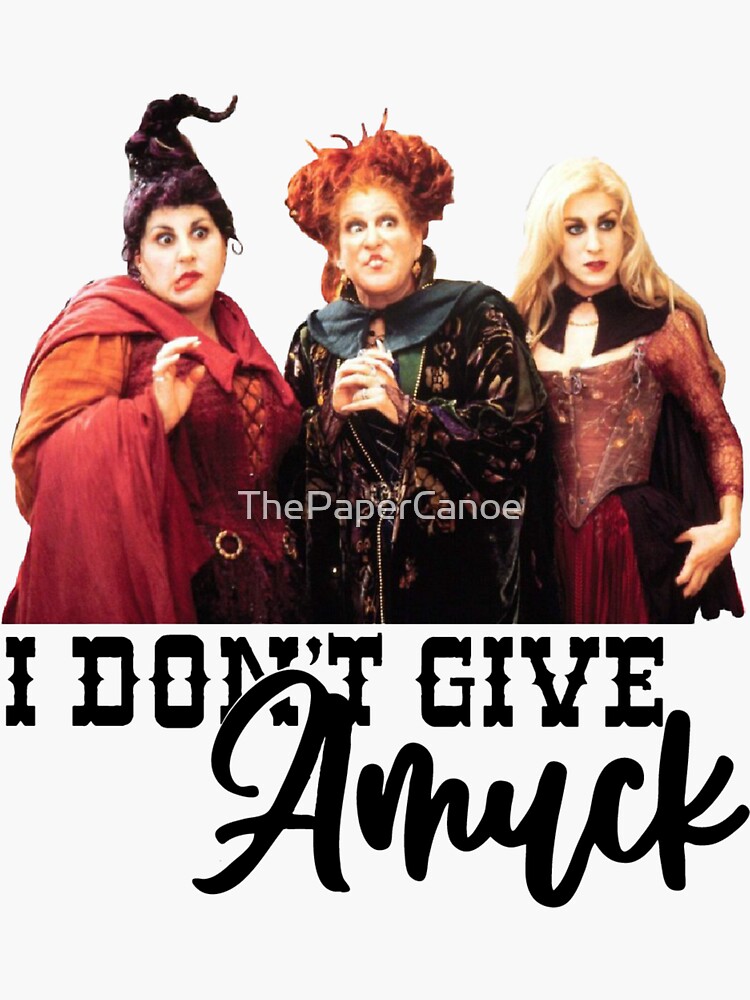 "Hocus Pocus Amuck Sanderson Sisters" Sticker for Sale by ThePaperCanoe