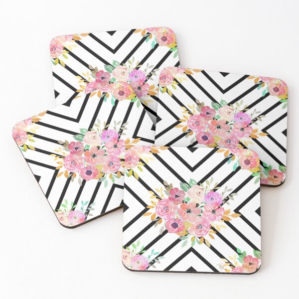 Item preview, Watercolor floral and geometric diamond design designed and sold by InovArtS.