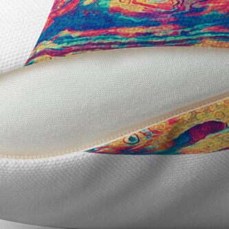 Alternate view of King wave Throw Pillow