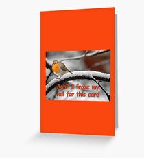 Grumpy Robin Card Greeting Card