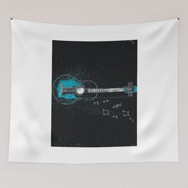 Item preview, Turquoise Neon Guitar, Music design designed and sold by Dven-Clothes.