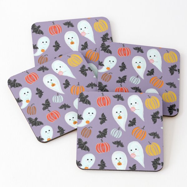 Item preview, Cute Purple Halloween Ghost Pattern designed and sold by semioddfinds.