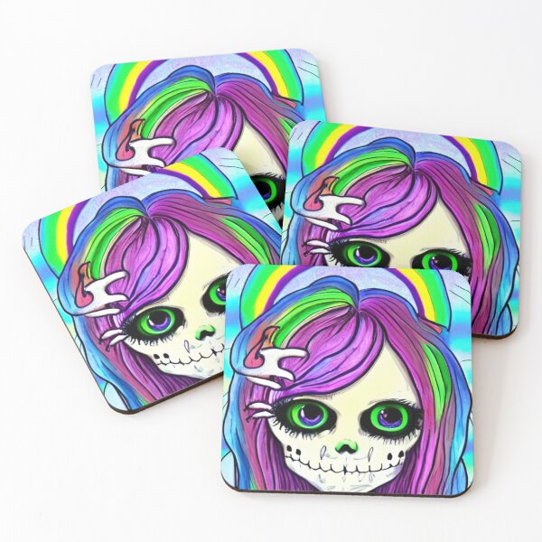 Item preview, Vibrant creepy kawaii girl. designed and sold by PurpleJelly.