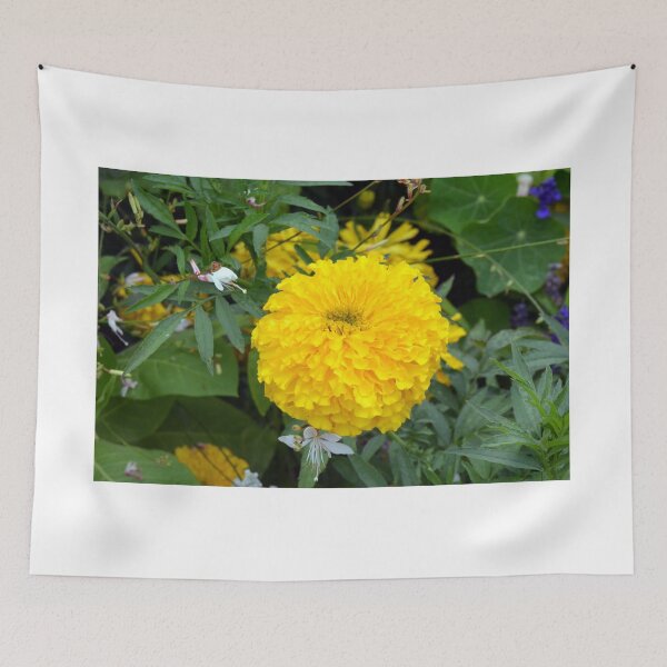 Item preview, Beautiful round yellow flower in the garden  designed and sold by oanaunciuleanu.