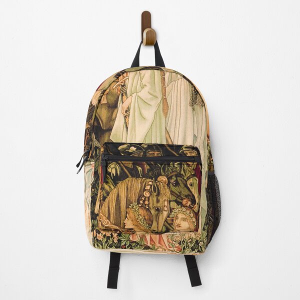 Item preview, The Arming and Departure of the Knights, one of the Holy Grail tapestries by William Morris. designed and sold by IlluminatedPage.