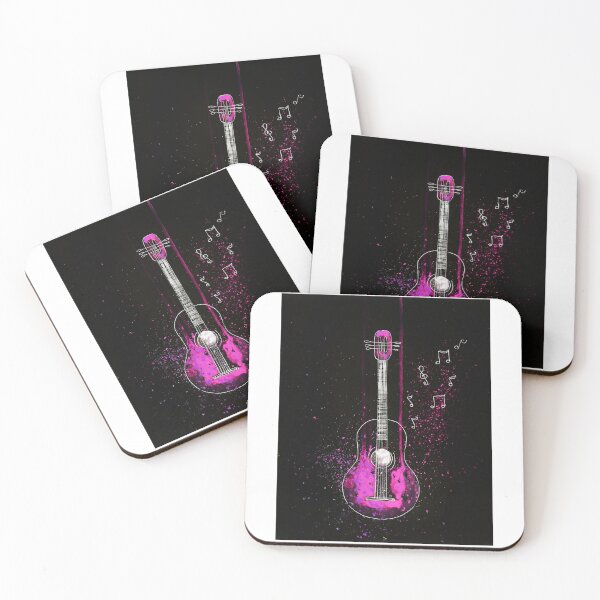 Item preview, Pink Neon Guitar, Music Style design designed and sold by Dven-Clothes.