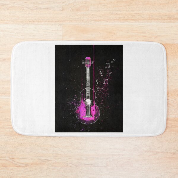 Item preview, Pink Neon Guitar, Music Style design designed and sold by Dven-Clothes.