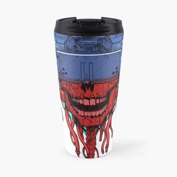 cyber punk skull Travel Mug
