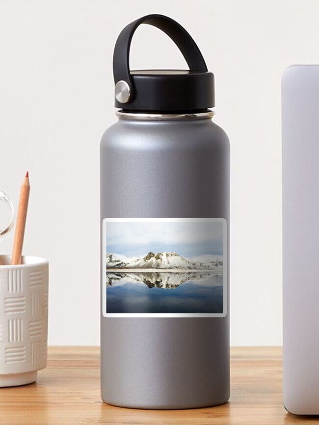 Thumbnail 1 of 3, Sticker, Mirrored Mountains, Iceland designed and sold by Dan Zetterström.