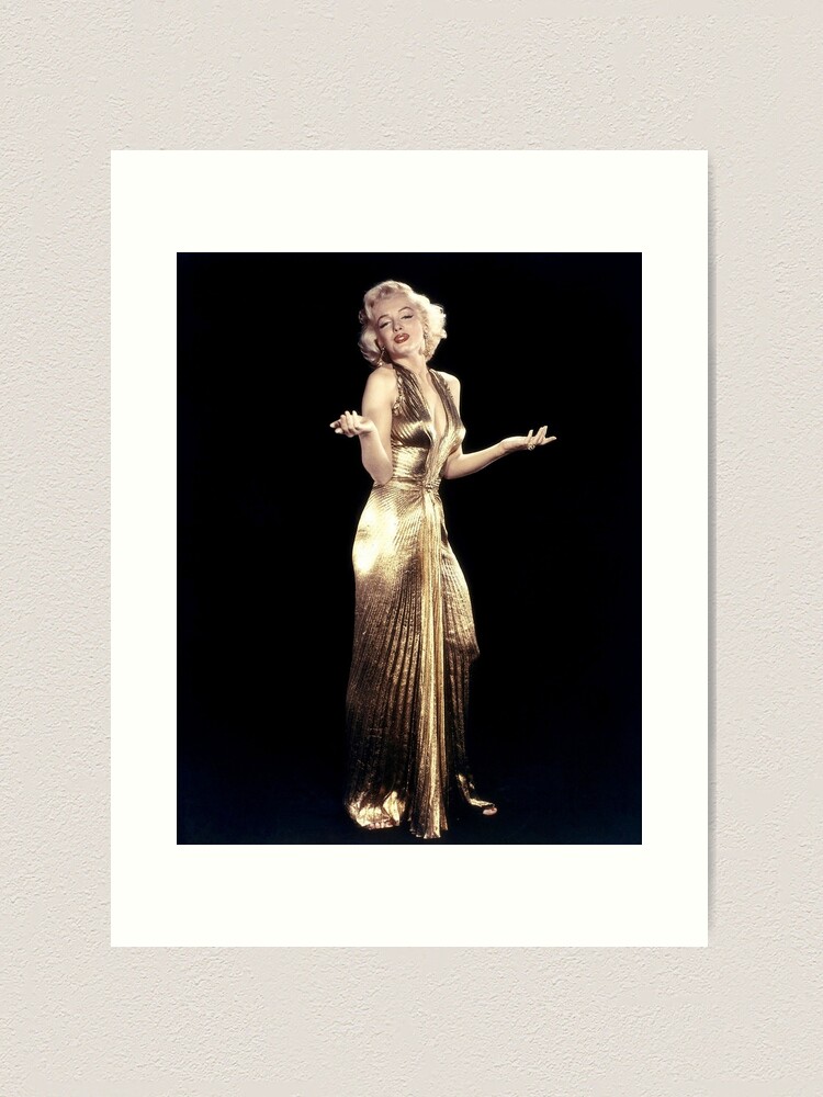 MARILYN MONROE : In a Gold Lamey Dress Print  Tote Bag for Sale by  posterbobs