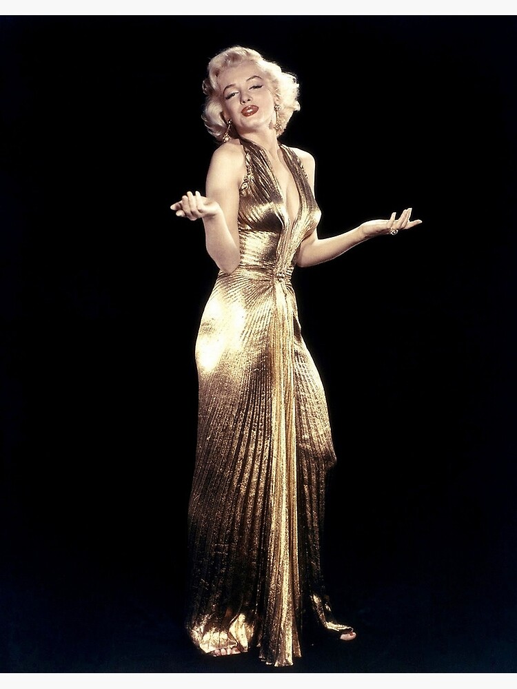 marilyn monroe in gold dress