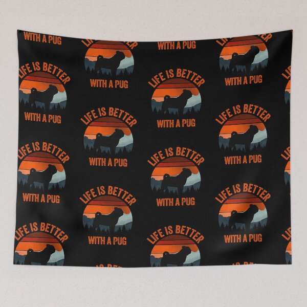 Item preview, Life Is Better With A Pug Vintage Dog Gift  designed and sold by Guarddogdrive.