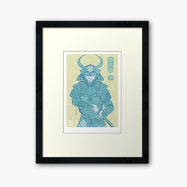Roninkai-Teal The Society of Masterless Samurai Framed Art Print