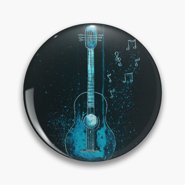 Item preview, Turquoise Neon Guitar, Music Style design designed and sold by Dven-Clothes.