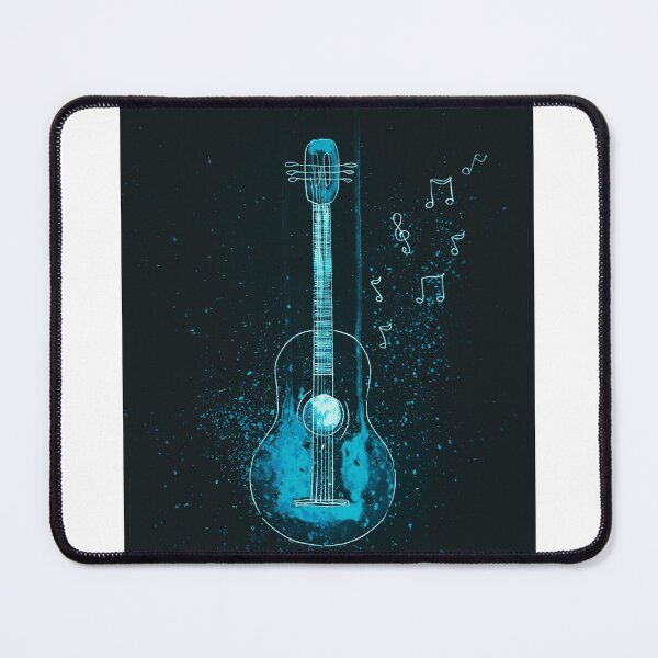 Item preview, Turquoise Neon Guitar, Music Style design designed and sold by Dven-Clothes.