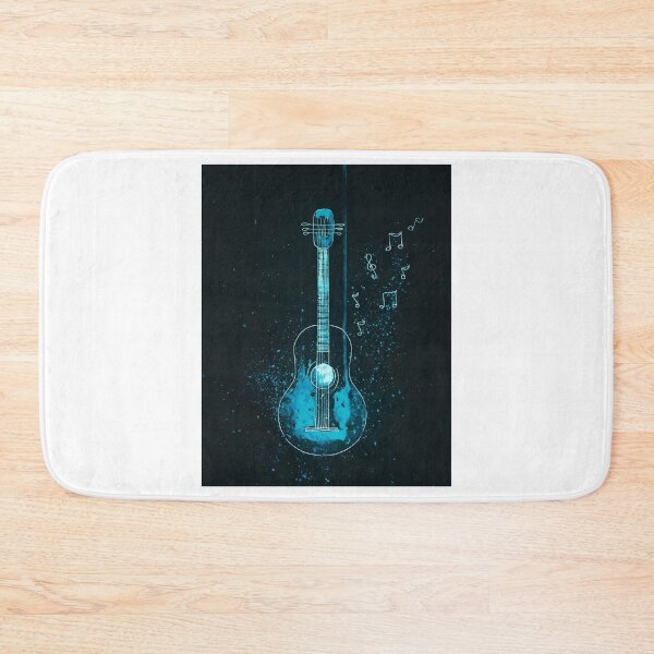 Item preview, Turquoise Neon Guitar, Music Style design designed and sold by Dven-Clothes.