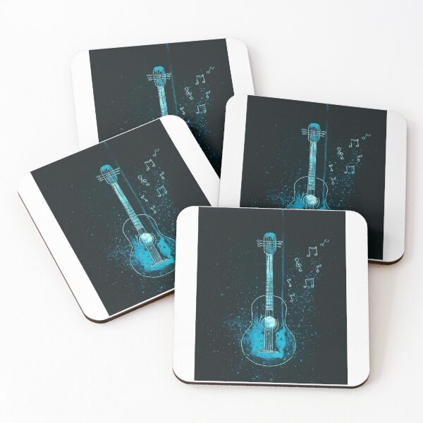 Item preview, Turquoise Neon Guitar, Music Style design designed and sold by Dven-Clothes.