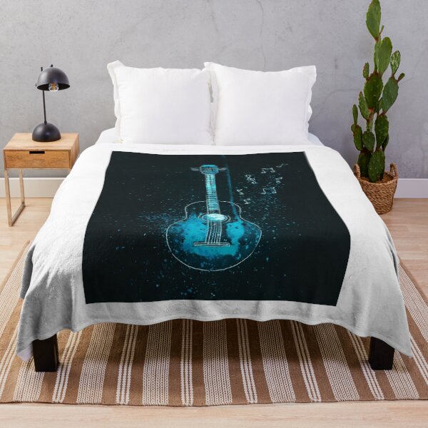 Item preview, Turquoise Neon Guitar, Music Style design designed and sold by Dven-Clothes.