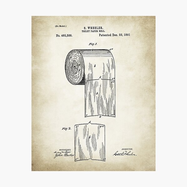Toilet Paper Patent Photographic Print