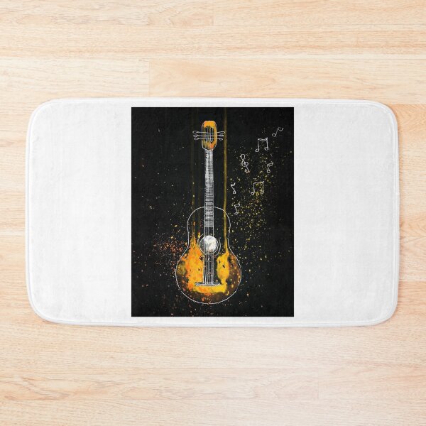 Item preview, Yellow Neon Guitar, Music Style design designed and sold by Dven-Clothes.