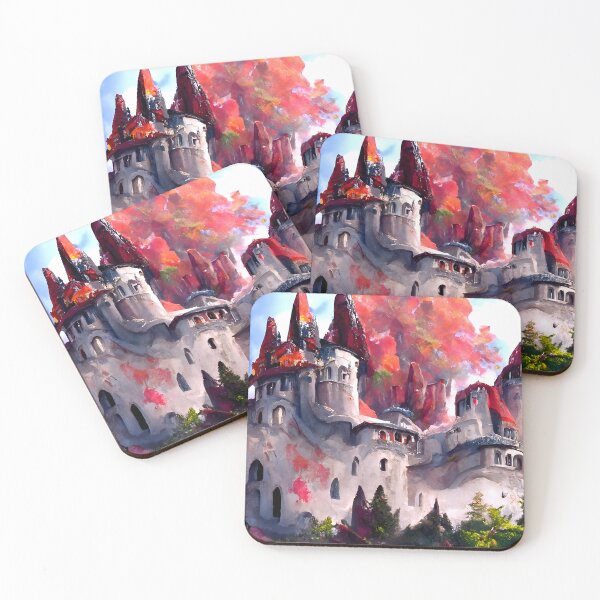 Item preview, House of Phailsta Chastel | Fantasy House Artwork | Medieval Castle Artwork | Fantasy Landscape Design designed and sold by AyfuDesigns.