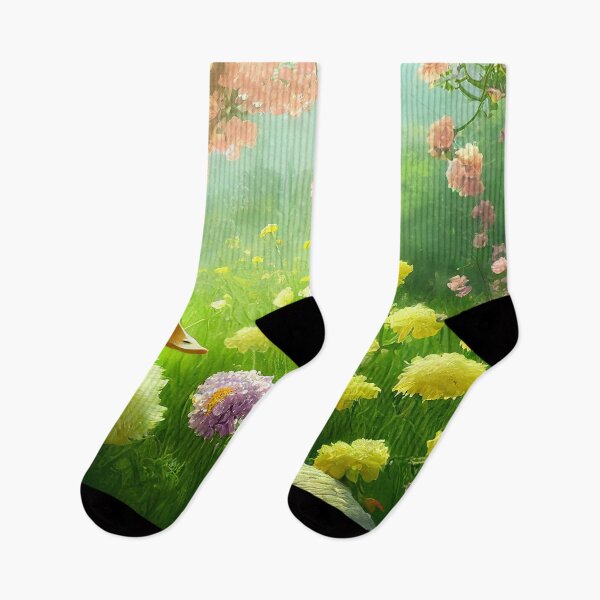 Item preview, Cute Yellow Duck in a field of flowers  designed and sold by Moncada Design Co.