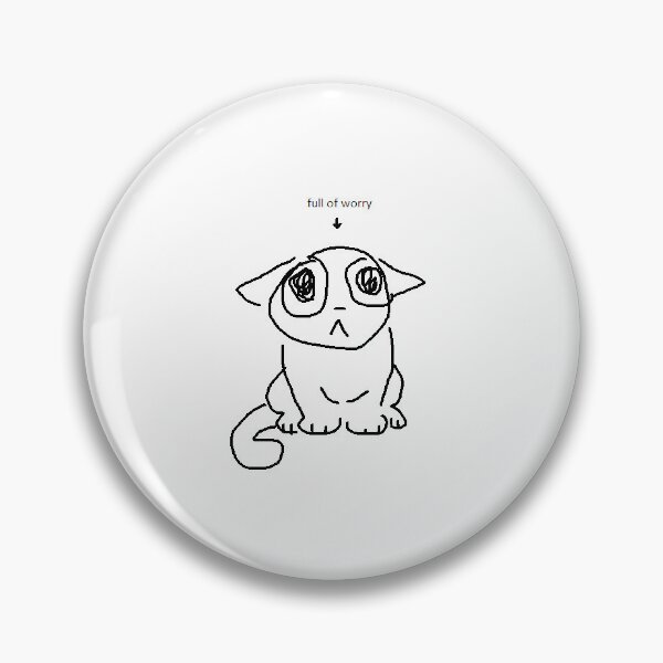 Item preview, full of worry cat designed and sold by dragonardraws.