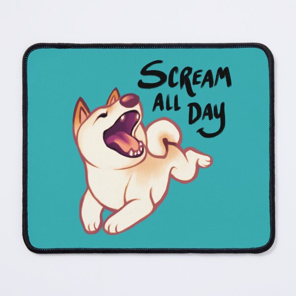 Item preview, Scream All Day Cream Shiba Inu designed and sold by bawk.