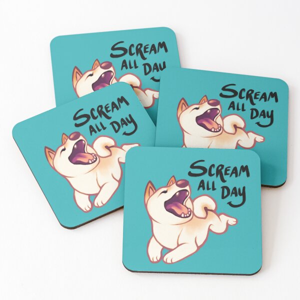 Item preview, Scream All Day Cream Shiba Inu designed and sold by bawk.