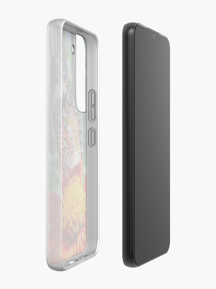 Thumbnail 2 of 4, Samsung Galaxy Phone Case, Orange Butterfly on a Flower designed and sold by Dan Zetterström.