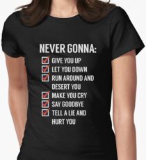 Rick Astley - Never gonna give you Up Women's Fitted T-Shirt
