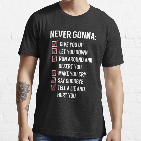Rick Astley T Shirts Redbubble - roblox id never gonna give you up loud