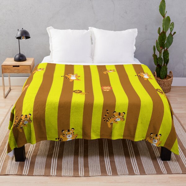 Item preview, set of stripe yellow/brown lion designed and sold by Beauttiq496.
