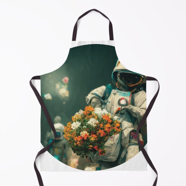 Item preview, astronaut holding a bunch of flowers designed and sold by NdegCreate.