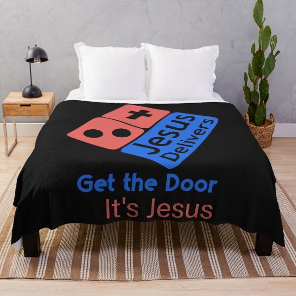Item preview, Jesus Delivers Get The Door It's Jesus designed and sold by Makebashington.