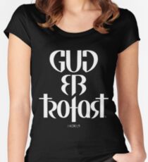 Gud er trofast Fitted Scoop T-Shirt