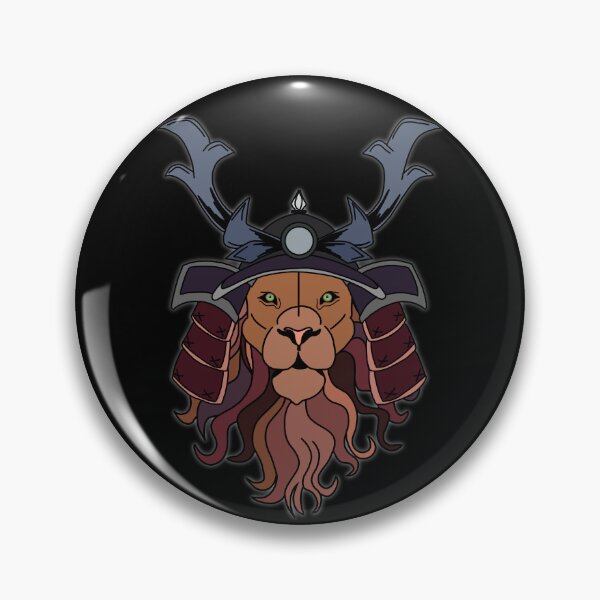 Item preview, Samurai Lion Warrior with Helmet Strong Animal Strength designed and sold by Cedarrue.