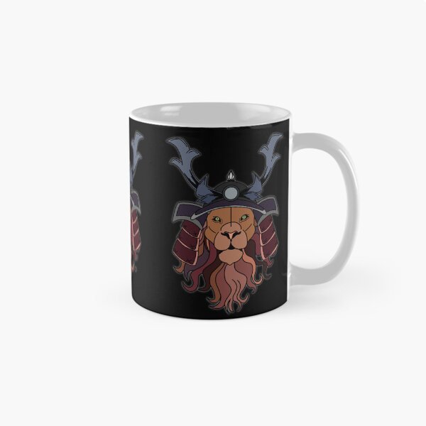 Item preview, Samurai Lion Warrior with Helmet Strong Animal Strength designed and sold by Cedarrue.