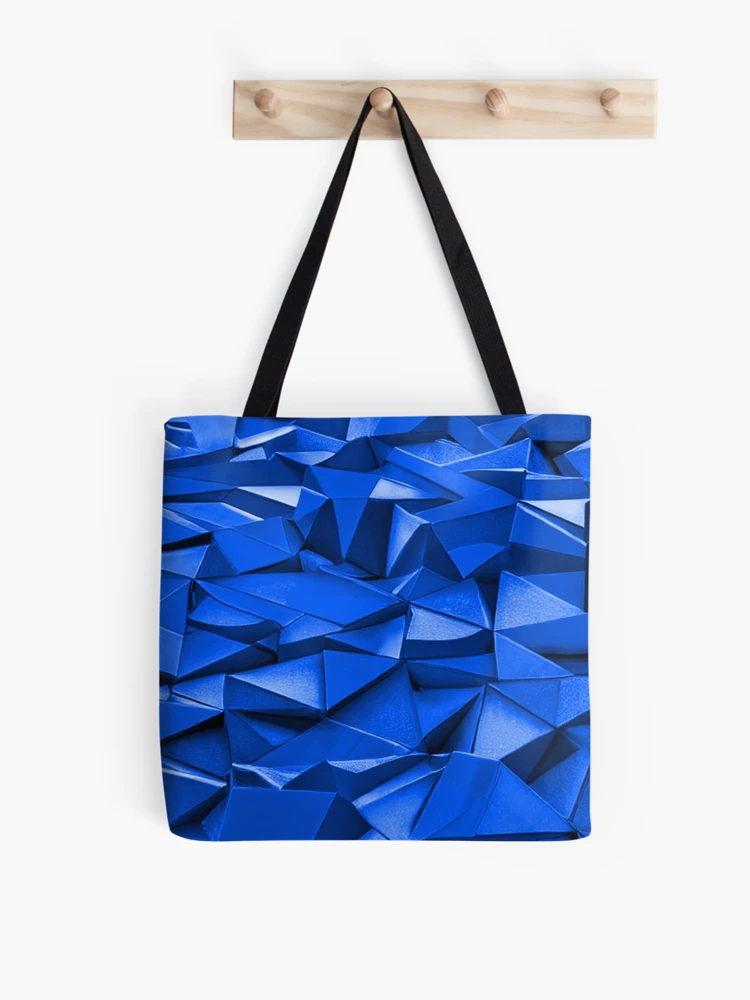 Thumbnail 1 of 2, Tote Bag, Blue Triangle Rumble designed and sold by TiltedCode.