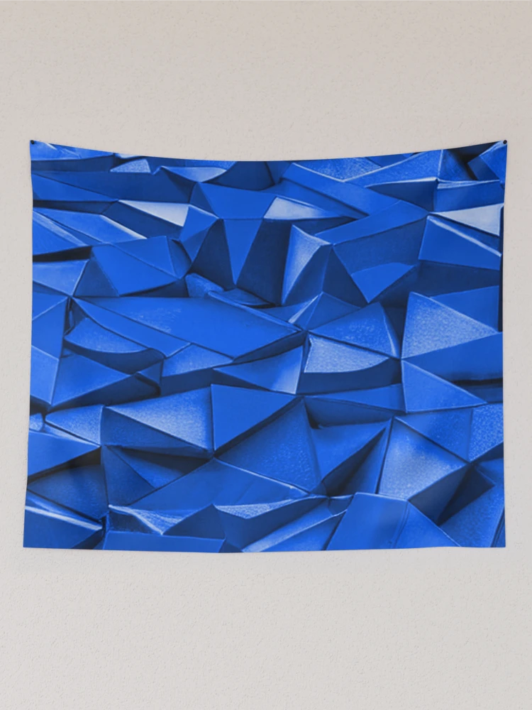 Thumbnail 2 of 3, Tapestry, Blue Triangle Rumble designed and sold by TiltedCode.