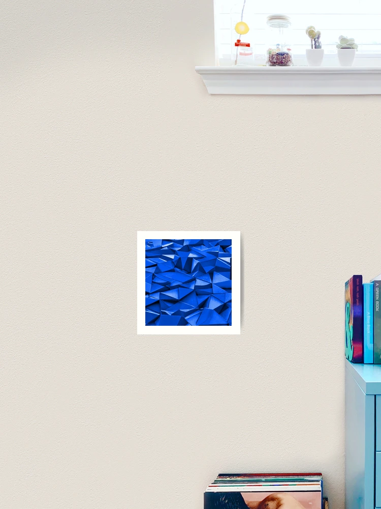 Thumbnail 2 of 3, Art Print, Blue Triangle Rumble designed and sold by TiltedCode.