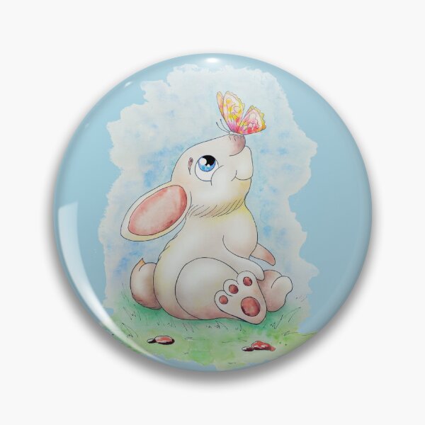Item preview, The Cute Long Ears Baby Bunny Is Playing With A Butterfly  designed and sold by Eklectikos.